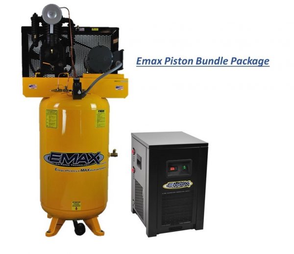 Piston Air Compressor with Dryer Bundles