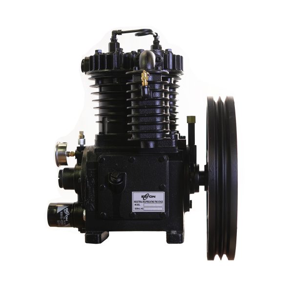 5HP Inline 24CFM Displacement  2 Stage Reciprocating Pressure Lubricated Bare Pump w/Flywheel - Image 7