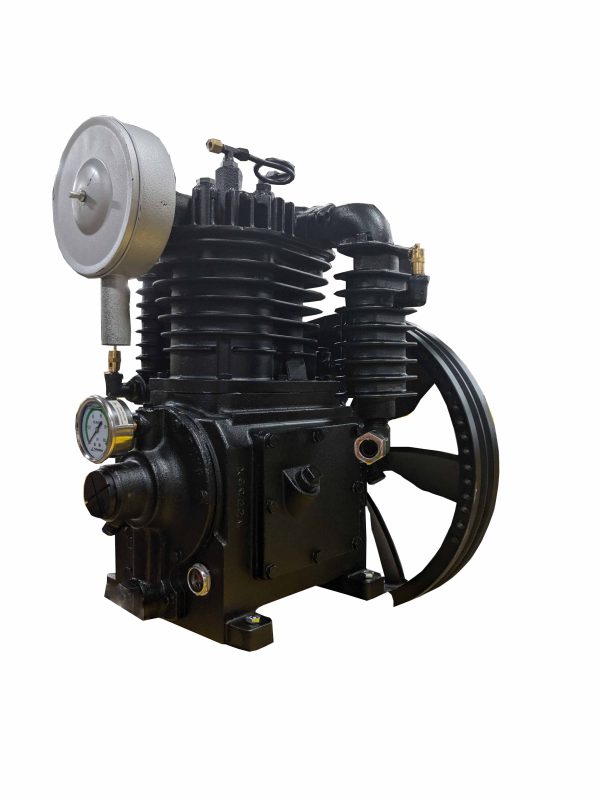 5HP Inline 24CFM Displacement  2 Stage Reciprocating Pressure Lubricated Bare Pump w/Flywheel - Image 10
