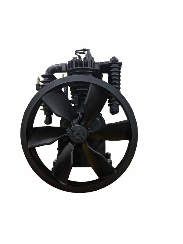 5HP Inline 24CFM Displacement  2 Stage Reciprocating Pressure Lubricated Bare Pump w/Flywheel - Image 11