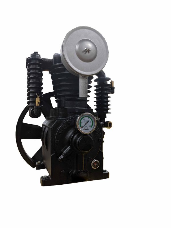 5HP Inline 24CFM Displacement  2 Stage Reciprocating Pressure Lubricated Bare Pump w/Flywheel - Image 12