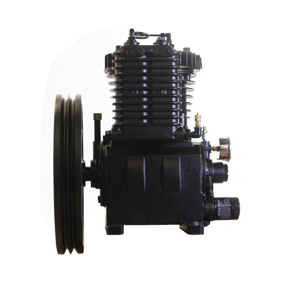 5HP Inline 24CFM Displacement  2 Stage Reciprocating Pressure Lubricated Bare Pump w/Flywheel - Image 15