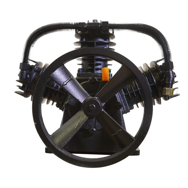 5hp 18CFM Displacement  Single Stage Reciprocating Splash Lube Bare Pump w/Flywheel - Image 2