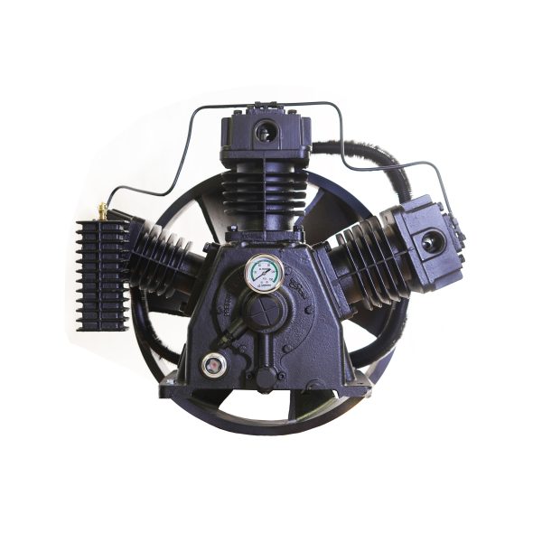 15HP 44CFM Displacement  2 Stage 3Cyl Pressure Lubricated Bare Pump w/Flywheel - Image 5