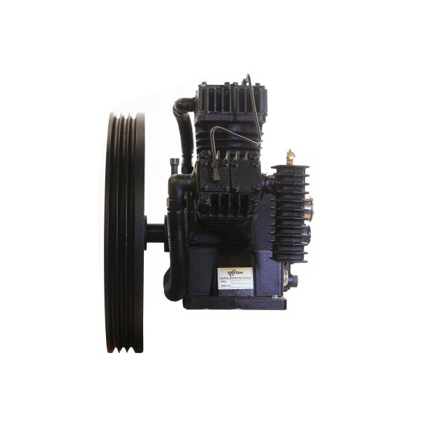 15HP 44CFM Displacement  2 Stage 3Cyl Pressure Lubricated Bare Pump w/Flywheel - Image 4