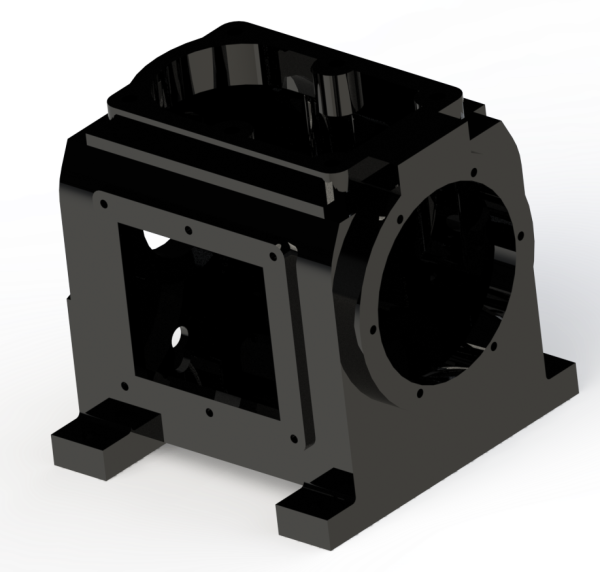 15HP 44CFM Displacement  2 Stage 3Cyl Pressure Lubricated Bare Pump w/Flywheel - Image 9