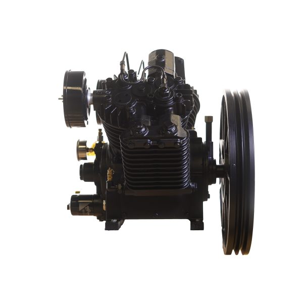 10HP 43CFM Displacement  2 Stage Reciprocating Pressure Lubricated Bare Pump w/Flywheel - Image 8