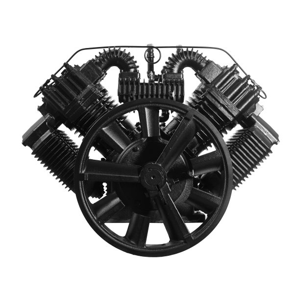 25HP 98CFM Displacement  2 Stage Pump Pressure Lubricated Reciprocating Bare Pump ww/Flywheel - Image 3