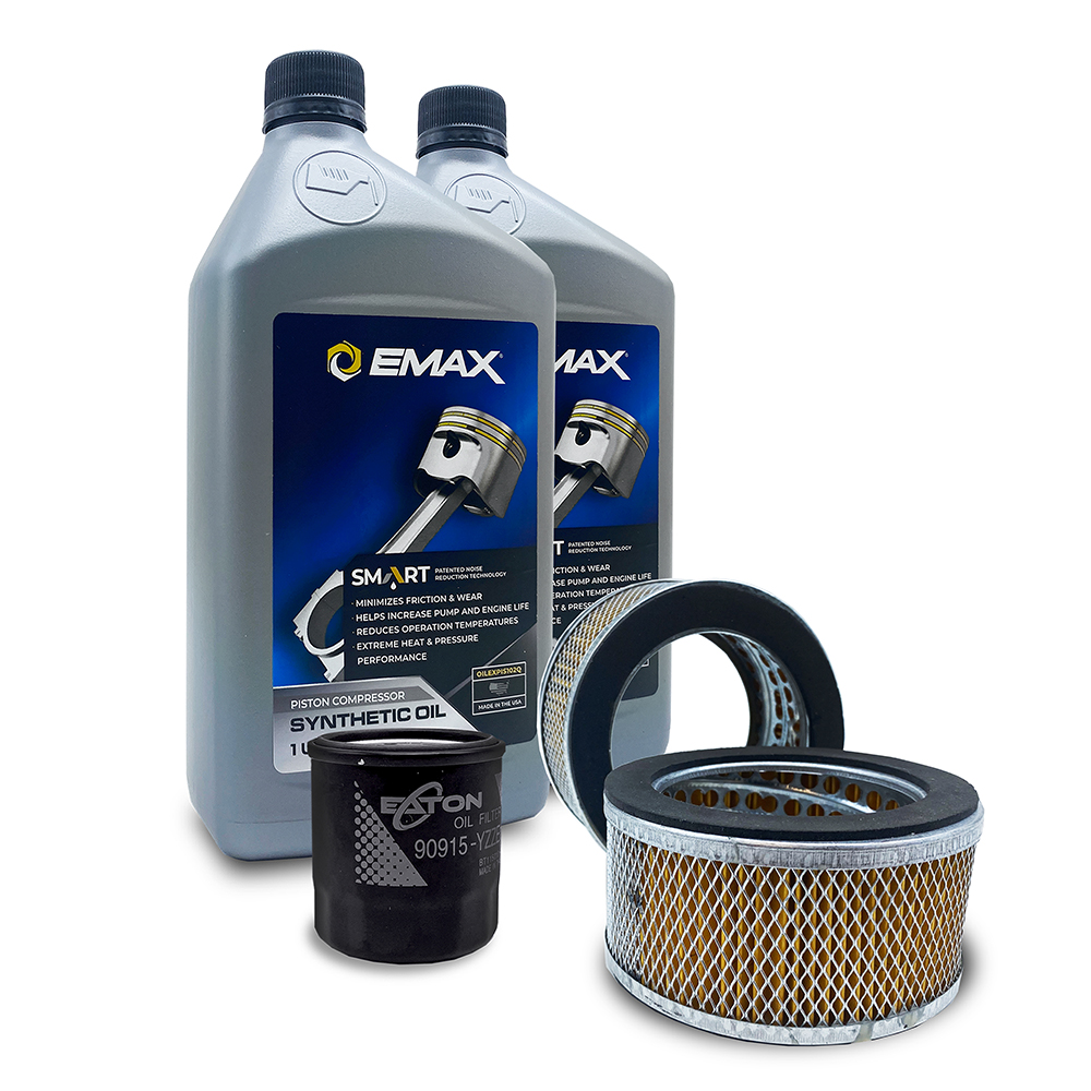 EMAX 5YR Extended Warranty Kit Filter Maintenance kits for 5hp - 10hp Piston Compressors, includes (2) FILTER057 (2) OILEXPIS102Q (1) FILTER125 Oil Filter