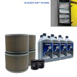 EMAX Extended Lifetime Pump Warranty Maintenance Kit w/ Smart Oil For  25HP Piston Compressor with Air Silencer 5 stage Filtration System (4) FILTER092 (16) FILTER107 (8) OILEXPIS102Q  (1) FILTER125 Oil Filter