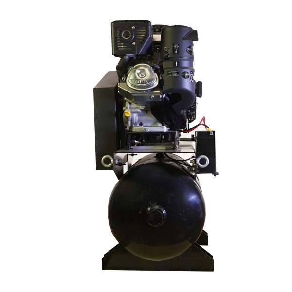 EMAX Kohler Command Pro Gas Driven w/Electric Start 14 HP 3Cyl 24CFM Splash Lubricated 30 Gal.Truck Mount Stationary Air Compressor - Image 2
