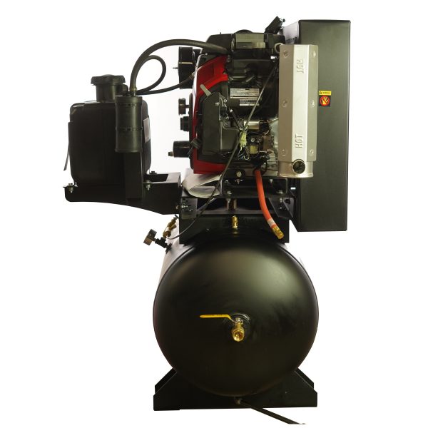 EMAX Honda GX Gas Driven w/Electric Start 18 HP V4 39CFM Pressure Lubricated 30 Gal.Truck Mount Stationary Air Compressor - Image 3