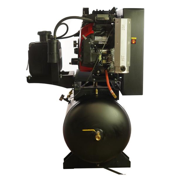 EMAX Honda GX Gas Driven w/Electric Start 24HP V4 57CFM Pressure Lubricated 60 Gal.Truck Mount Stationary Air Compressor - Image 2