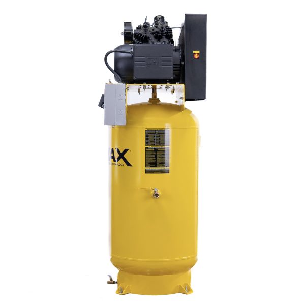 EMAX Industrial  7.5HP 31CFM 1-Phase 2 Stage 80 gal.Vertical Stationary Electric Air Compressor-w/Pressure Lube Pump,w/Isolator Pads - Image 3
