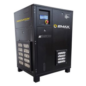 EMAX 7.5HP 3PH 460V 24CFM Fixed Speed Industrial Rotary Screw Compressor-Cabinet Only -60,000 HR pump life
