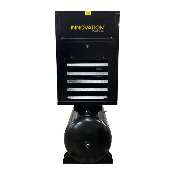 EMAX 10HP Single Phase 45CFM Rotary Screw Swing Arm :: 58CFM Dryer ::  120 Gallon Horizontal Tank - Matte Black w/ Auto Drain & Hydraulic Hoses - Image 2