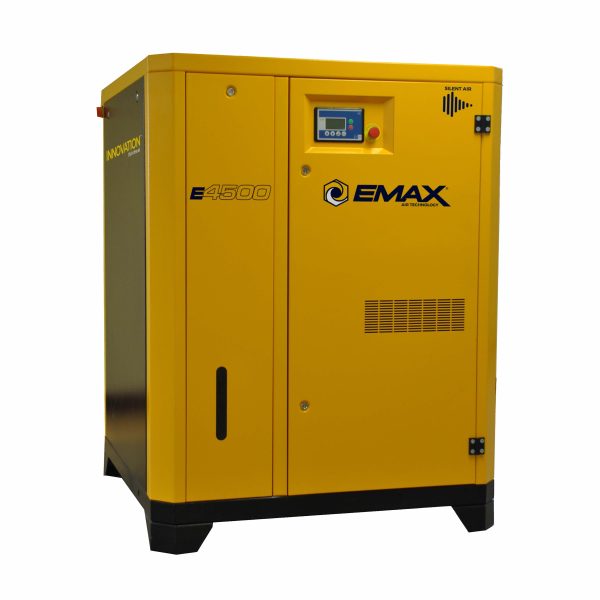 EMAX 40HP 3PH 208V 188CFM Energy Efficient Variable Speed Industrial Rotary Screw Compressor-Cabinet Only -100,000 HR pump life