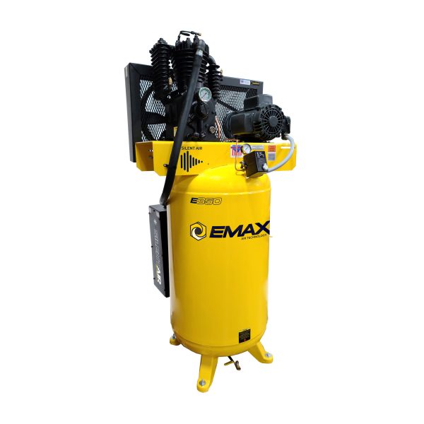 EMAX Silent Air Industrial  5HP 19CFM 1- Phase 2-Stage 80 Gal. Vertical Stationary Electric Air Compressor-w/ Pressure Lube Pump, w/ Isolator Pads - Image 5