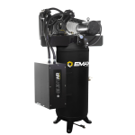 EMAX Silent Air  Industrial 5HP 2CYL Single Stage 19CFM 60 Gallon Air Compressor w/isolator pads - Splash Lube Pump,w/Isolator Pads, First Oil Change included!