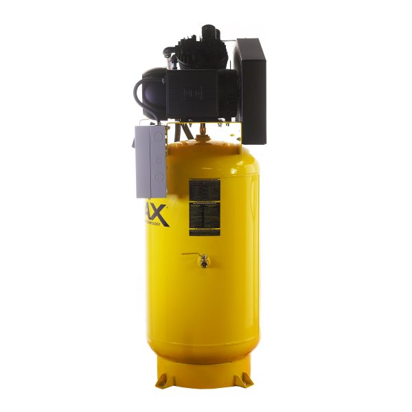 EMAX Silent Air Industrial 10HP V4 Two Stage 1Ph 38CFM 80 Gallon Air Compressor w/isolator pads - Splash Lubricated, w/isolator pads - Image 3