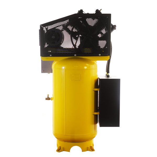 EMAX Silent Air Industrial 10HP V4 Two Stage 1Ph 38CFM 80 Gallon Air Compressor w/isolator pads - Splash Lubricated, w/isolator pads - Image 4