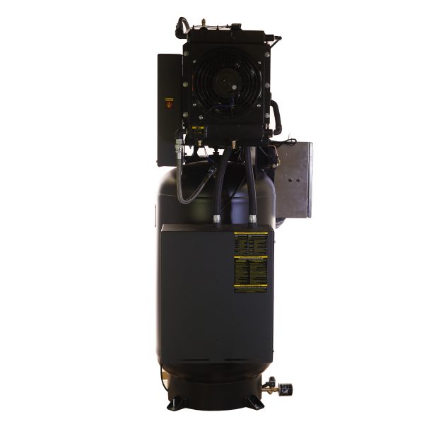 EMAX Hydro SMART AIR® Silent Air 10HP 38CFM 3 Phase 460 Volt 2-Stage 80 Gal. Air Compressor-W/ Pressure Lube Pump , Isolator Pads, Belt Tensioner, Continuous Run, Auto Drain, Water cooled pump, Radiator, Smart PLC, low Oil Shutdown, 100% Duty Cycle,With WIFI Connection - Image 3