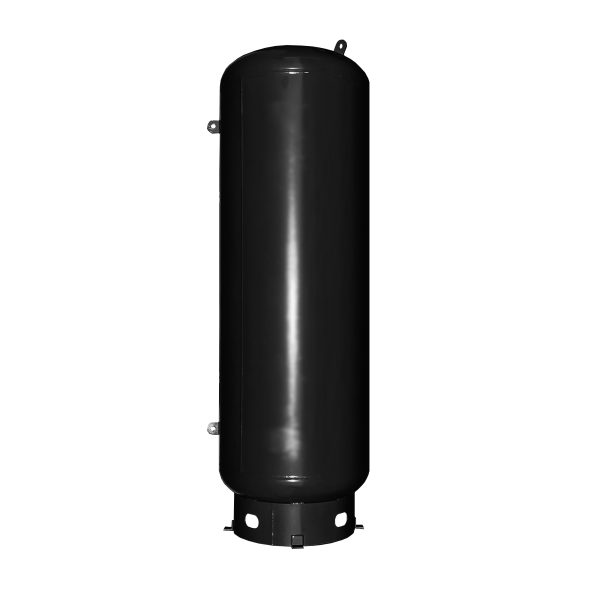 1060- Gal ASME Vertical Holding Tank w/ Auto Drain - Matte Black