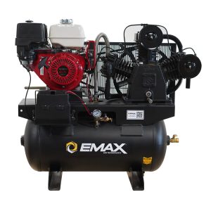 EMAX Honda Gas Driven w/Elec. Start 13HP 3Cyl NEW MAXFLO 33CFM 30 gal.Truck Mount Stationary Air Compressor - Includes Mainteance FKIT033S Kit