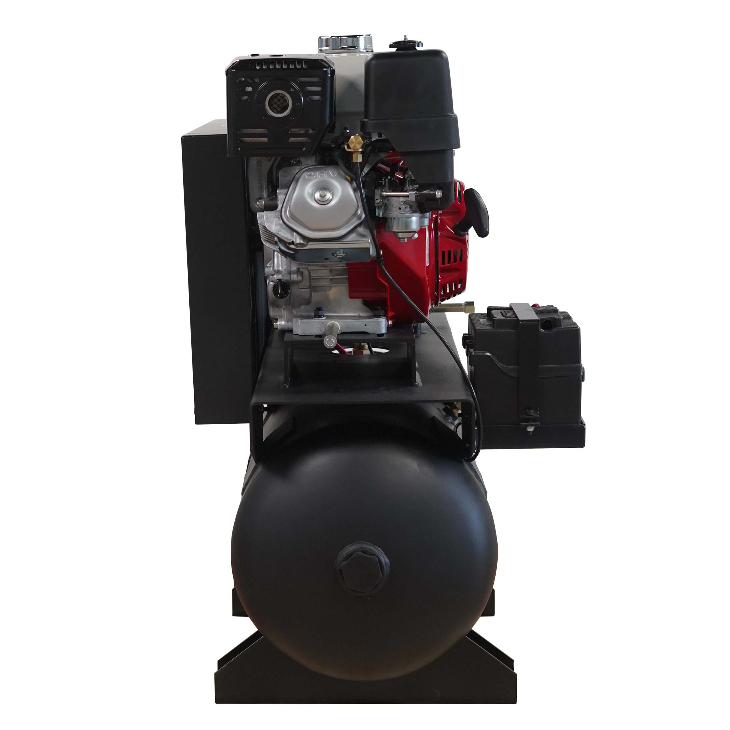 EMAX Honda Gas Driven w/Elec. Start 13HP 3Cyl 26CFM 30 gal.Truck Mount Stationary Air Compressor - Includes First Maintenance Kit - Image 4