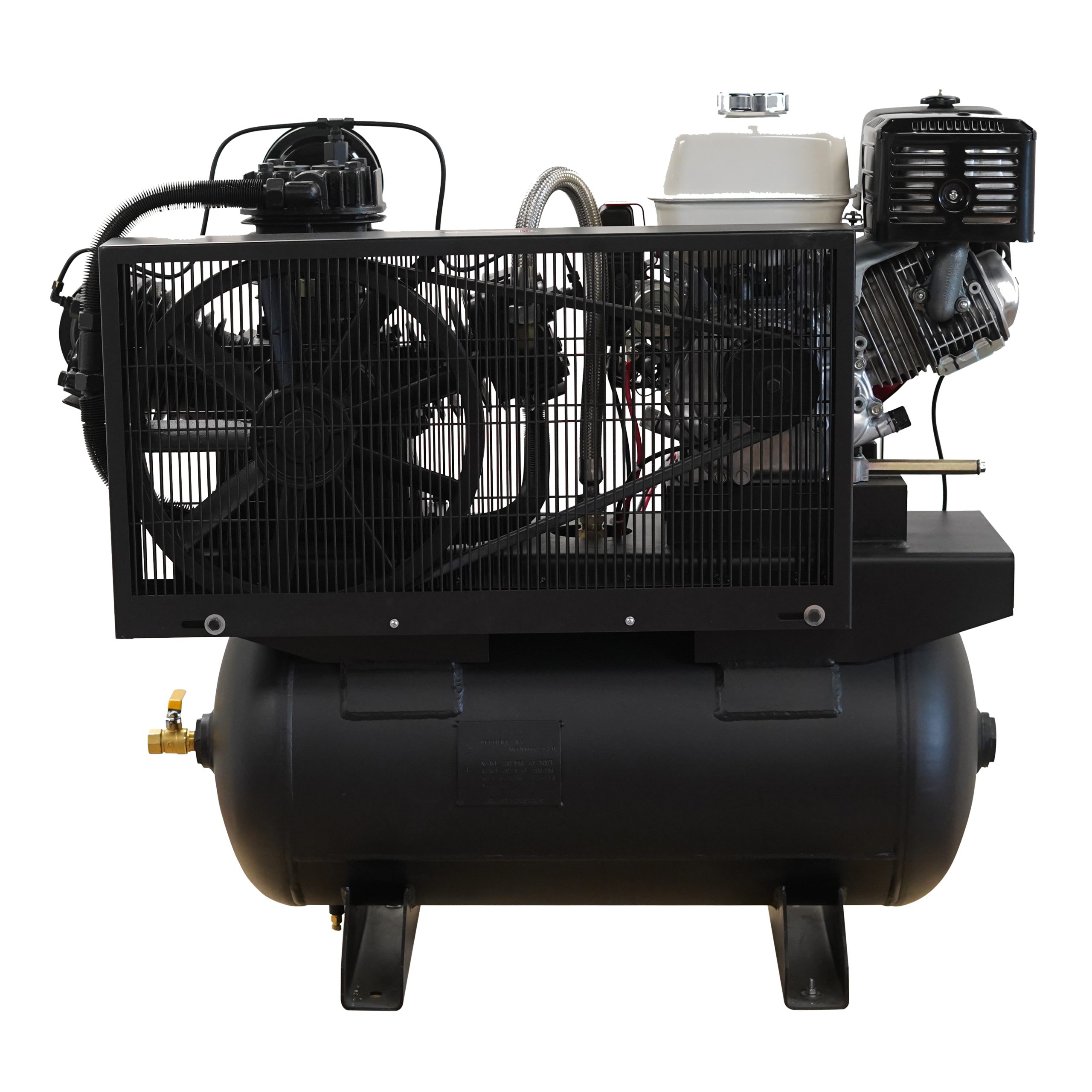 EMAX Honda Gas Driven w/Elec. Start 13HP 3Cyl 26CFM 30 gal.Truck Mount Stationary Air Compressor - Includes First Maintenance Kit - Image 3