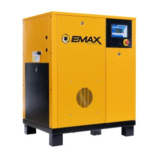 EMAX 15HP 3 Phase Variable Speed Rotary Screw Air Compressor – 62 CFM Industrial Air Compressor, 208V, Energy Efficient, 100,000-Hour Airend Life, Cabinet Only