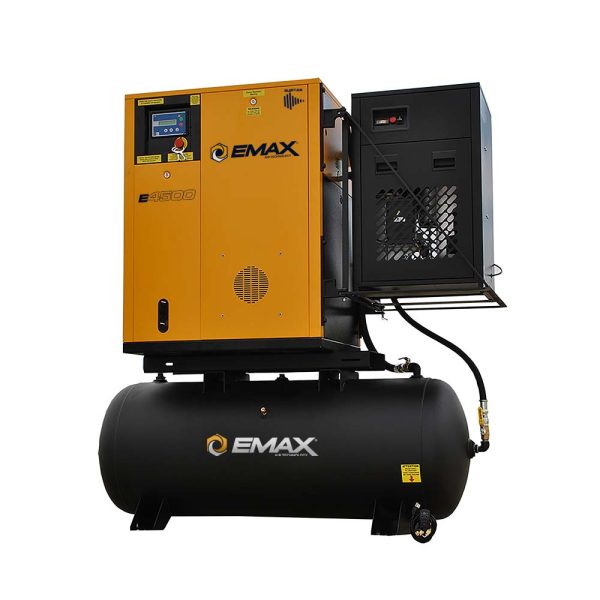 EMAX 4500 Series -10 HP Rotary Screw Air Compressor, Variable Speed, 3 Phase, Swingarm Design Air Compressor Package,-ERVK100003