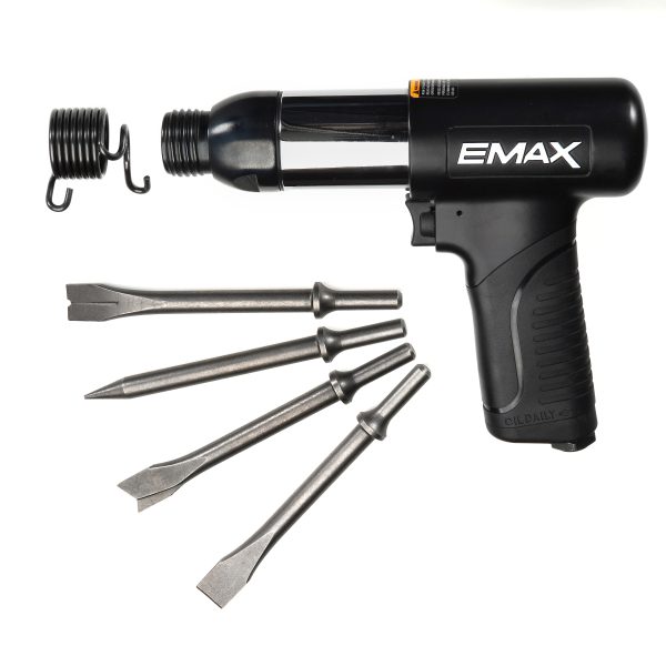 EMAX Air Hammer Kit, Industrial Grade w/Chisels , Vibration-Dampening, SKU: EATHM10S1P