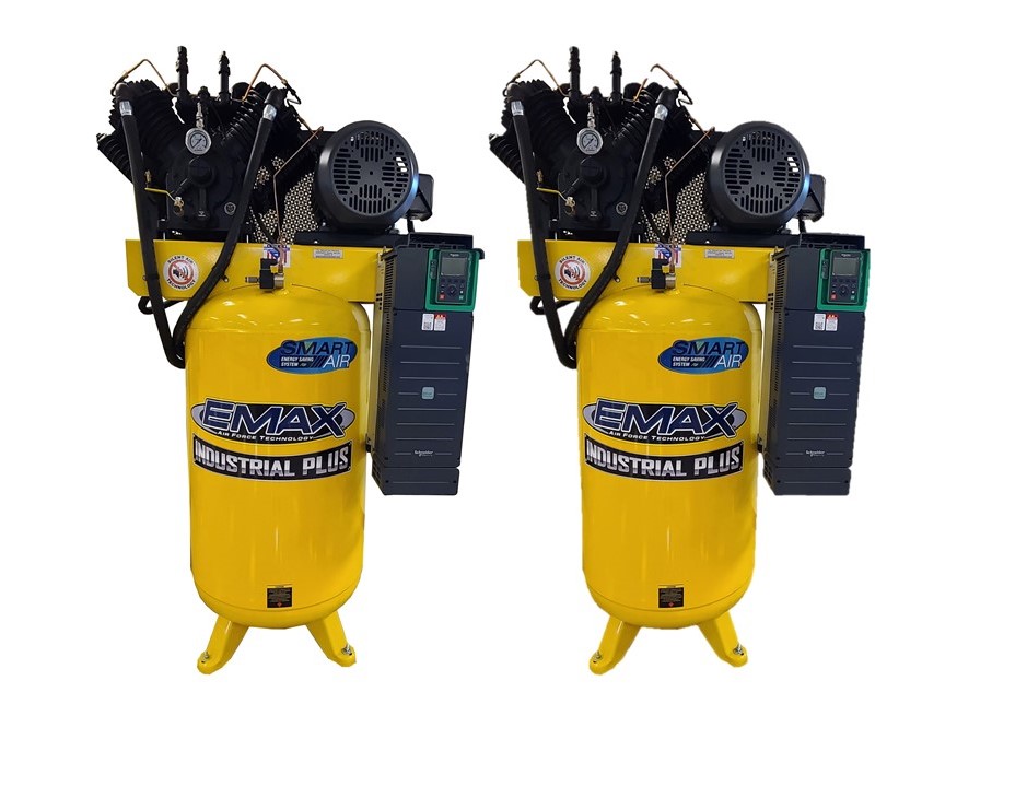 EMAX E450 Series -Two Dual Alternating Smart air compressors10HP 