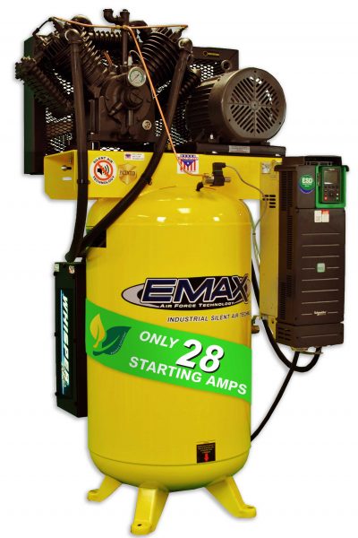EMAX E550 Series -10 HP Air Compressor, Variable Speed, Single Phase, Silent Air Unit, W/After cooler,EVR10V080V13