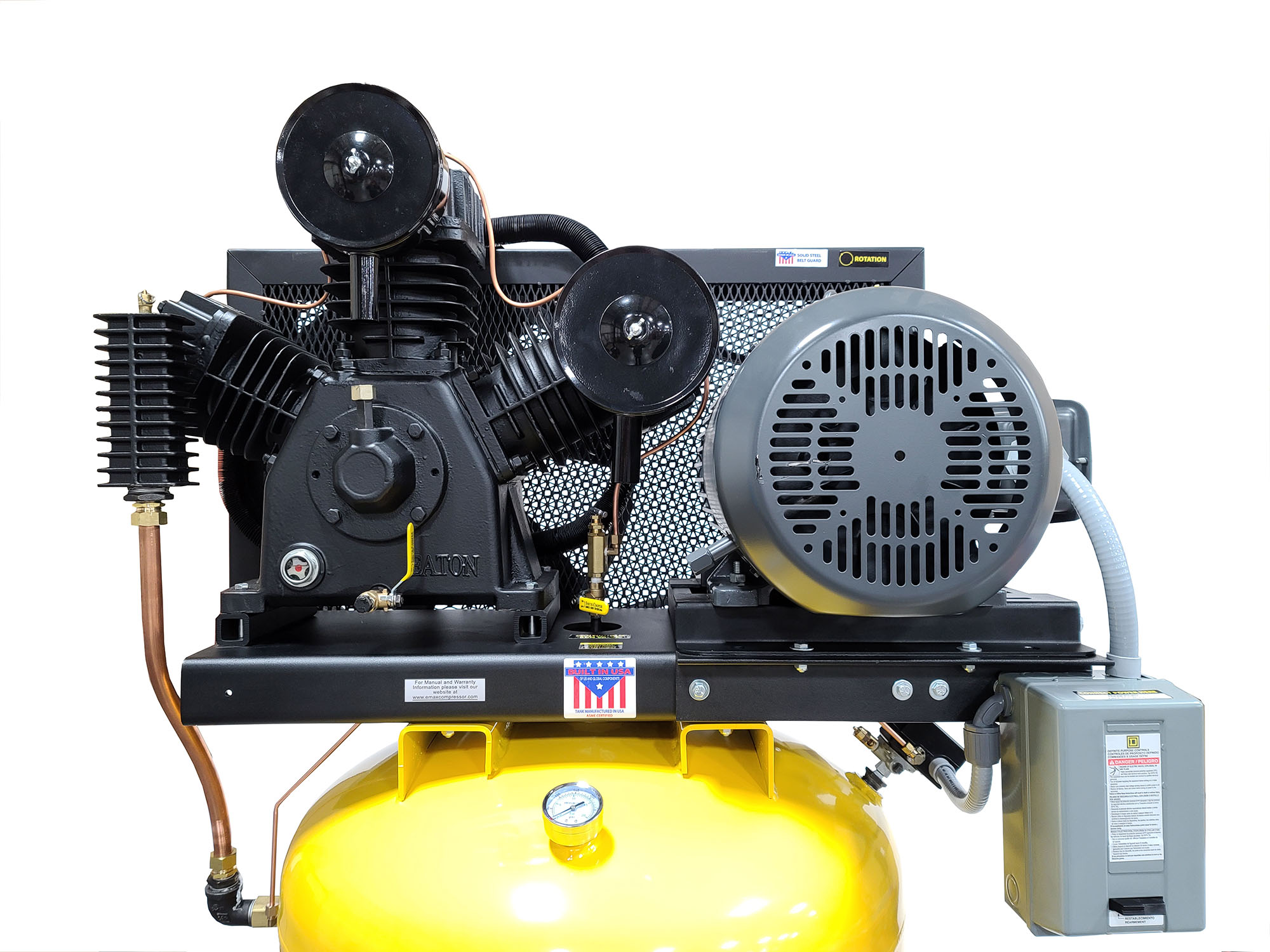 15 HP Air Compressor, 3 Phase, 120 Gallon, Vertical, Emax Industrial